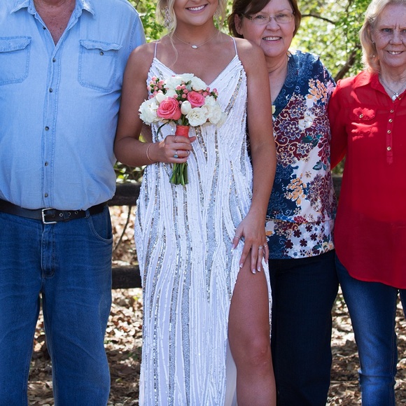 SOLD2018 spring Sherri Hill style #51743 in ivory - Picture 8 of 8